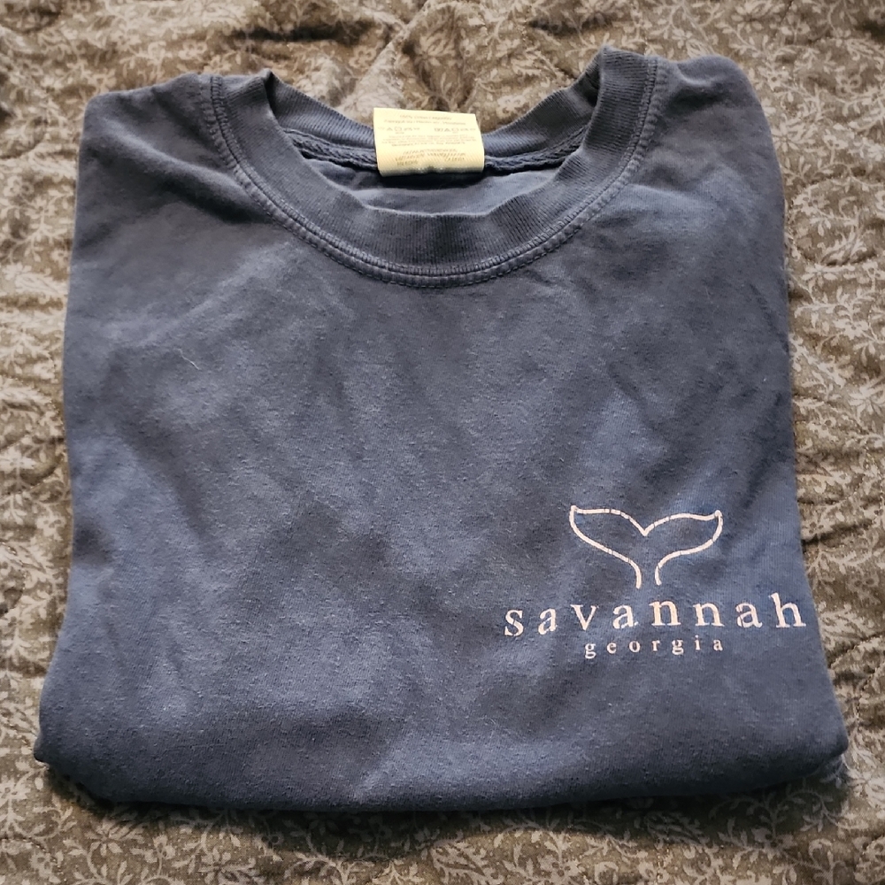 Navy Crewneck T‑Shirt with Classic Tag/Unisex